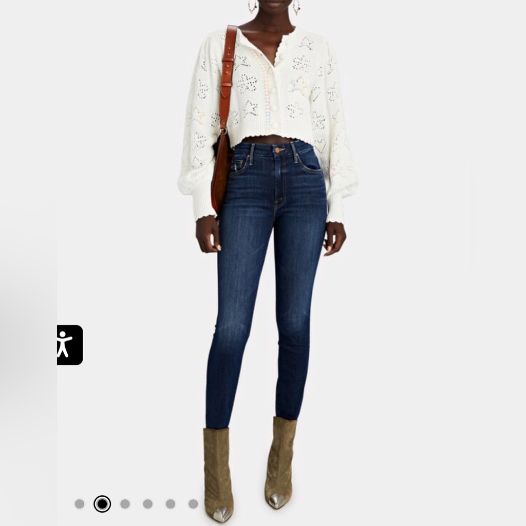 Mother The Looker Crop Switch It Up Darkwash Jeans